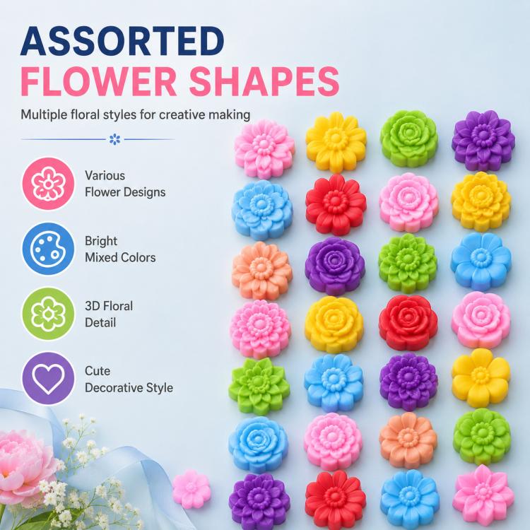 10 PCS/Pack High-Temperature Flower Silicone Mold