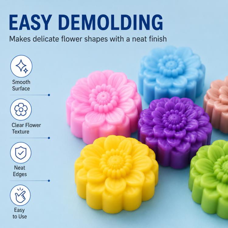 10 PCS/Pack High-Temperature Flower Silicone Mold