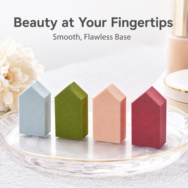 10 PCS/Pack Small-House Shaped Makeup Sponge Ultra-Soft Beauty Blender Puff