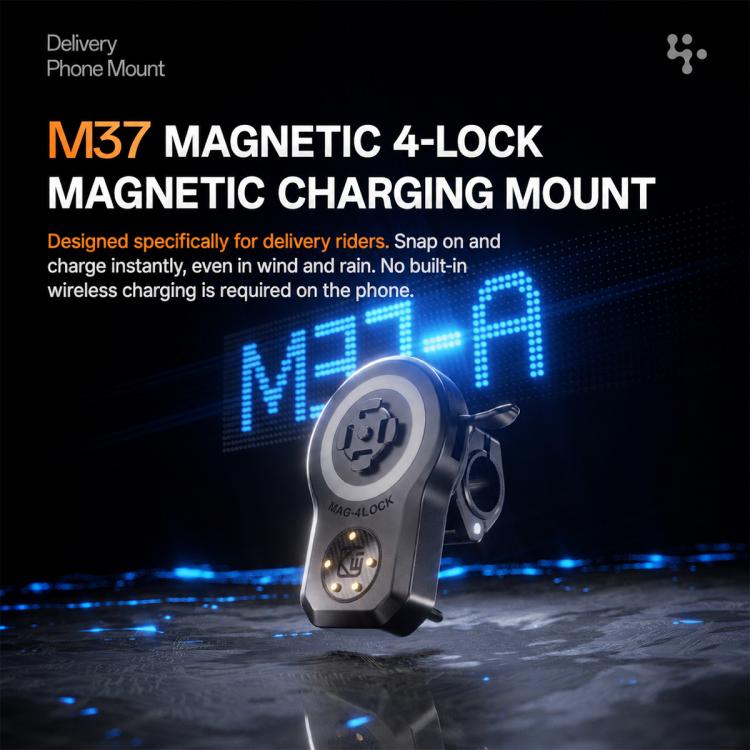 45W Motorcycle 360-degree Rotating Magnetic Phone Wireless Charger Holder, Handlebar Model-A1, Rearview Mirror Mount-A2, Rearview Mirror Arm-A3, M8 Screw-A4, Crossbar-A5, Heavy-Duty Clamp-A6, Oil Pump Base-A7