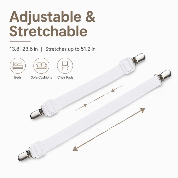 1 Pair Bed Sheet Anti-slip Fastener Clips