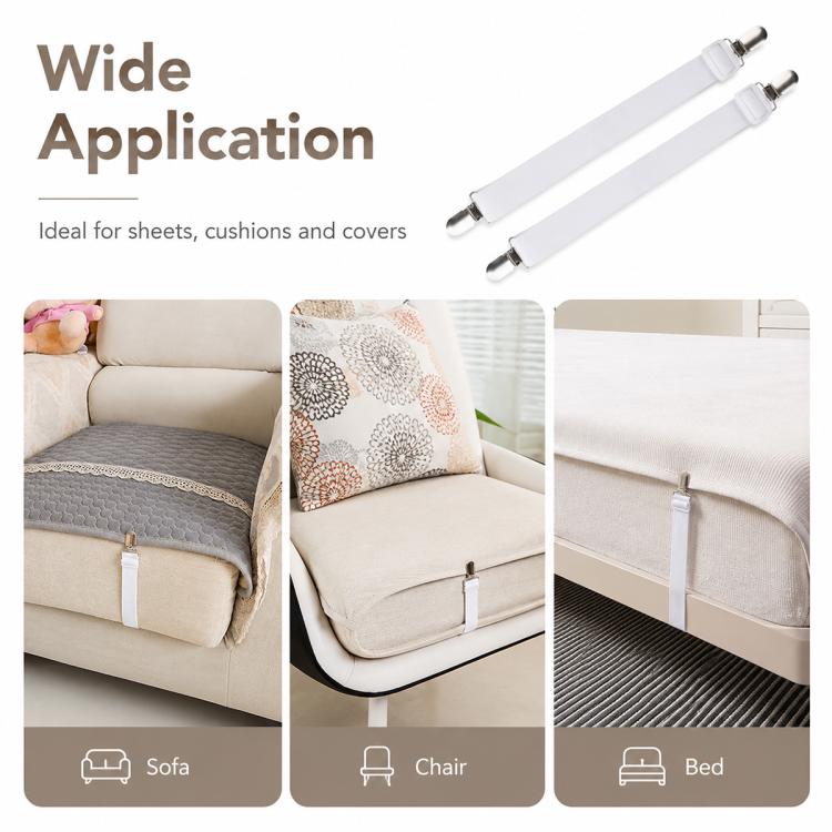 1 Pair Bed Sheet Anti-slip Fastener Clips