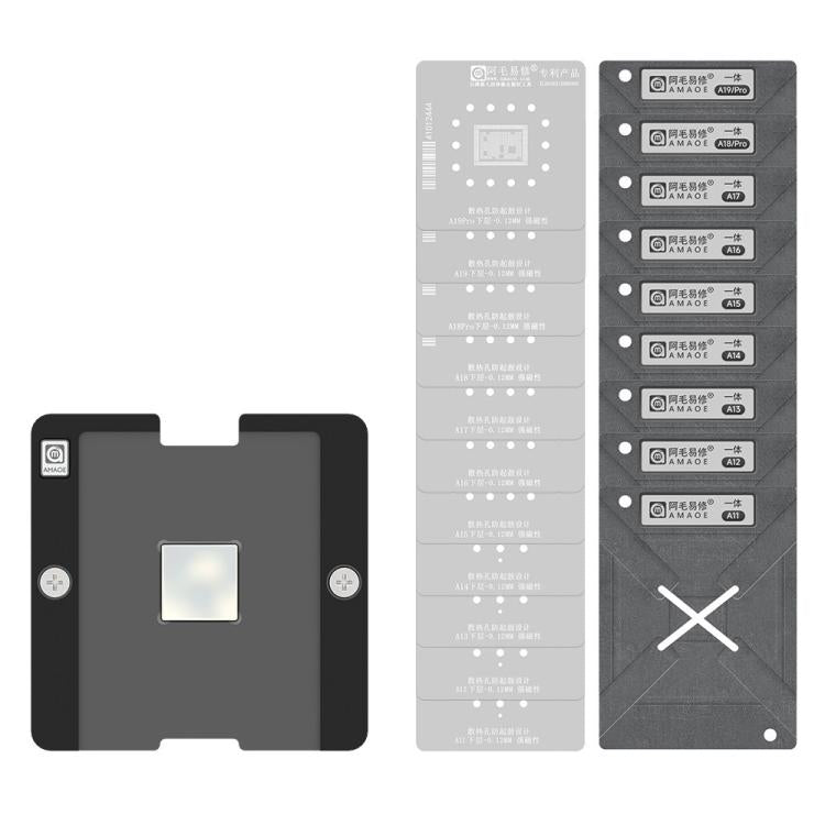AMAOE Tin Plating Tool, X-17 CPU Set Half-Cut, X-17 CPU Set Engraving, A19 Lower Half-Engraving Edition, A19 Lower Layer Engraved Plate, A19 Pro Lower Half-Engraving, A19 Pro Lower Layer Engraving, A19/Pro Positioning Plate                             ...