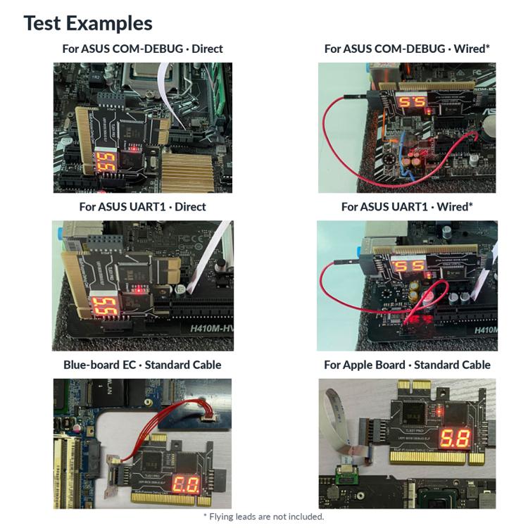 PCIe Laptop and Desktop Motherboard Diagnostic Card, TL631 Pro, TL631 Mini PCIE, TL631 Pro + Mini PCIE