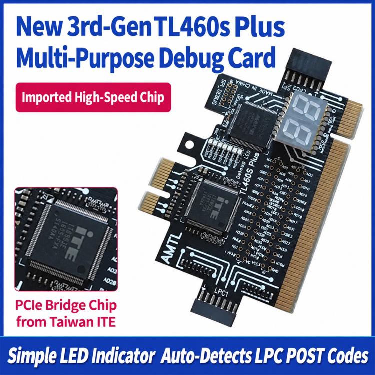 TL460s Plus PCIe LPC Debug Test Diagnostic Card