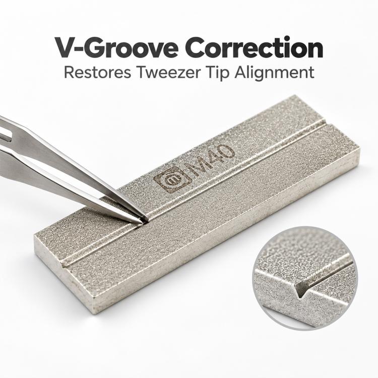 AMAOE M40 Double-sided Used Tweezers Correction Whetstone Stone