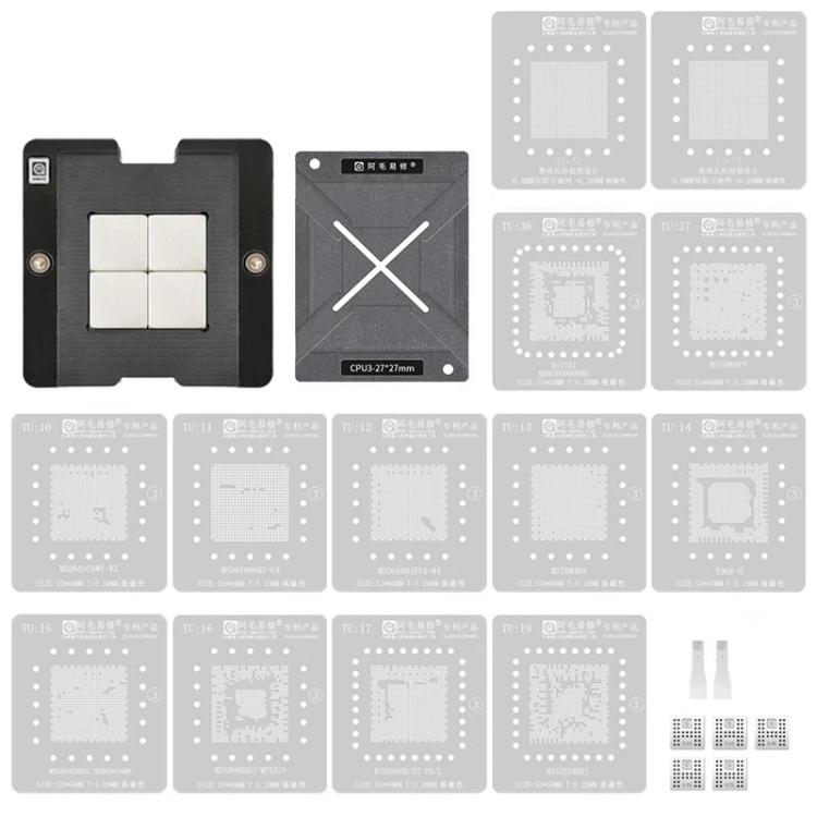 AMAOE TV Main Control CPU3 BGA IC Reballing Stencil Set