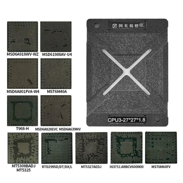 AMAOE TV Main Control CPU3 BGA IC Reballing Stencil Set