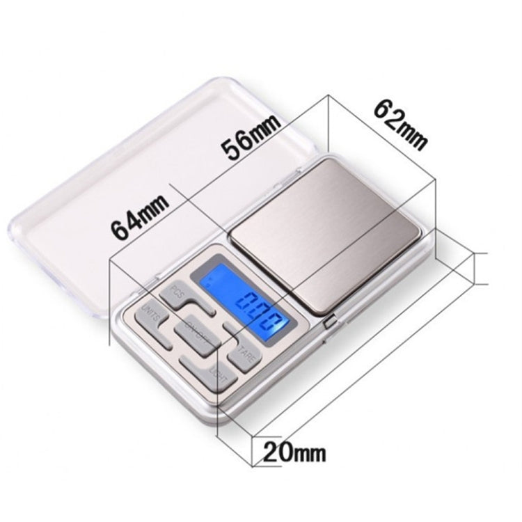 MH-100 500g x 0.1g High Accuracy Digital Electronic Portable Mini Pocket Scale Mobile Phone Weighing Scale Balance Device with 1.6 inch LCD Screen, 500g/0.1g