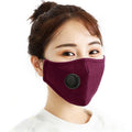 For Men Women Washable Replaceable Filter Breath-Valve PM2.5 Dustproof Face Mask