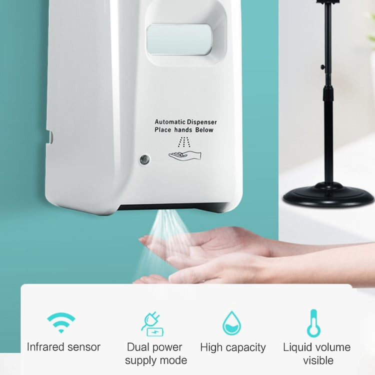 1000ml Wall-mounted Touchless Automatic Infrared Sensor Alcohol Liquid Spray Sanitizer Sterilization Dispenser, 1000ml Wall-mounted Sanitizer