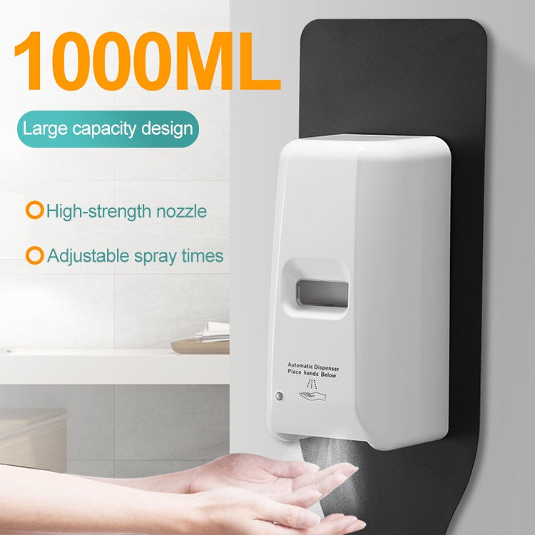 1000ml Wall-mounted Touchless Automatic Infrared Sensor Alcohol Liquid Spray Sanitizer Sterilization Dispenser, 1000ml Wall-mounted Sanitizer