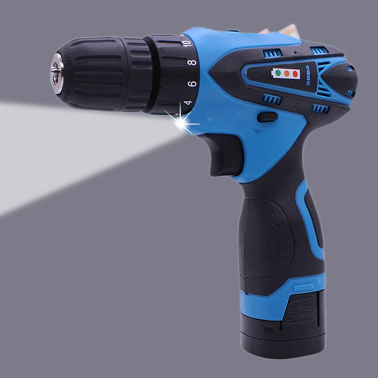 VOTO 16.8V Stepless Speed Regulation Rechargeable Hand Drill Set Electric Drill Power Tools with LED Light, AC 220V, US Plug, Random Color Delivery, 16.8V Dual Speed