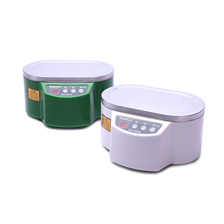 BAKU BK-9050 30W / 50W Adjustable 0.6L LCD Display Ultrasonic Cleaner, AC 220V, BK-9050 30W / 50W 0.6L 220V Green, BK-9050 30W / 50W 0.6L 220V White