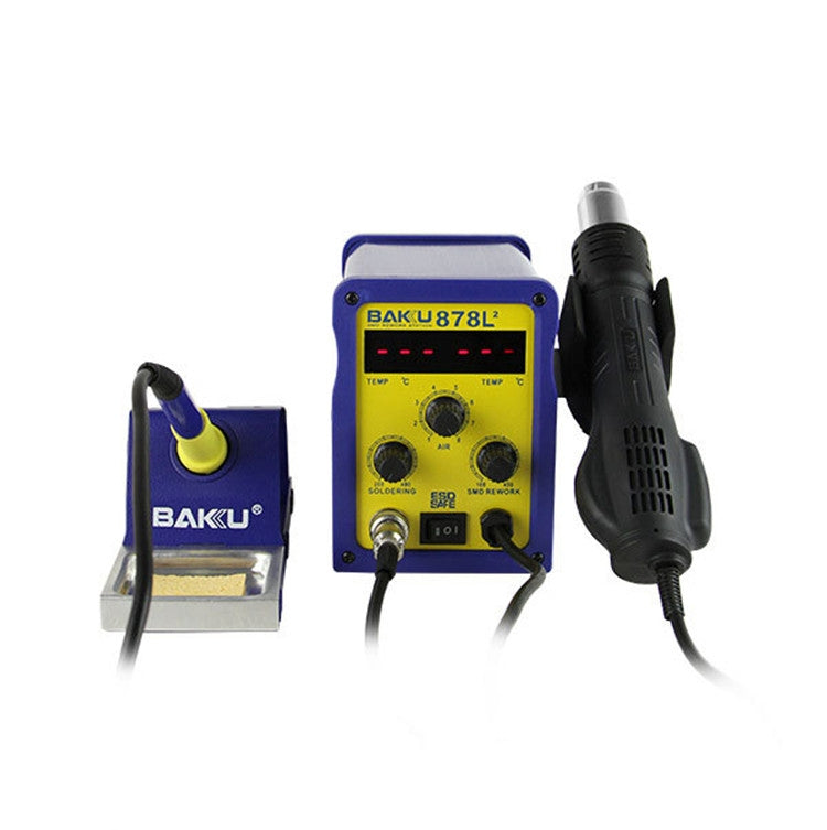 BAKU BK-878L2 AC 110V LED Display 2 in 1 Hot Air Gun Soldering Iron Soldering Station, BK-878L2 AC 110V