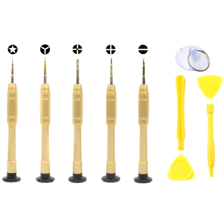 JF-8140 10 in 1 Metal + Plastic iPhone Dedicated Disassemble Repair Tool Kit, 10 in 1