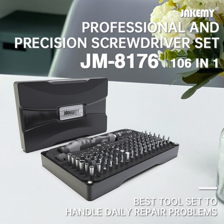 JAKEMY JM-8176 106 in 1 Watch Mobile Phone Disassembly and Repair Tool Kit, JM-8176