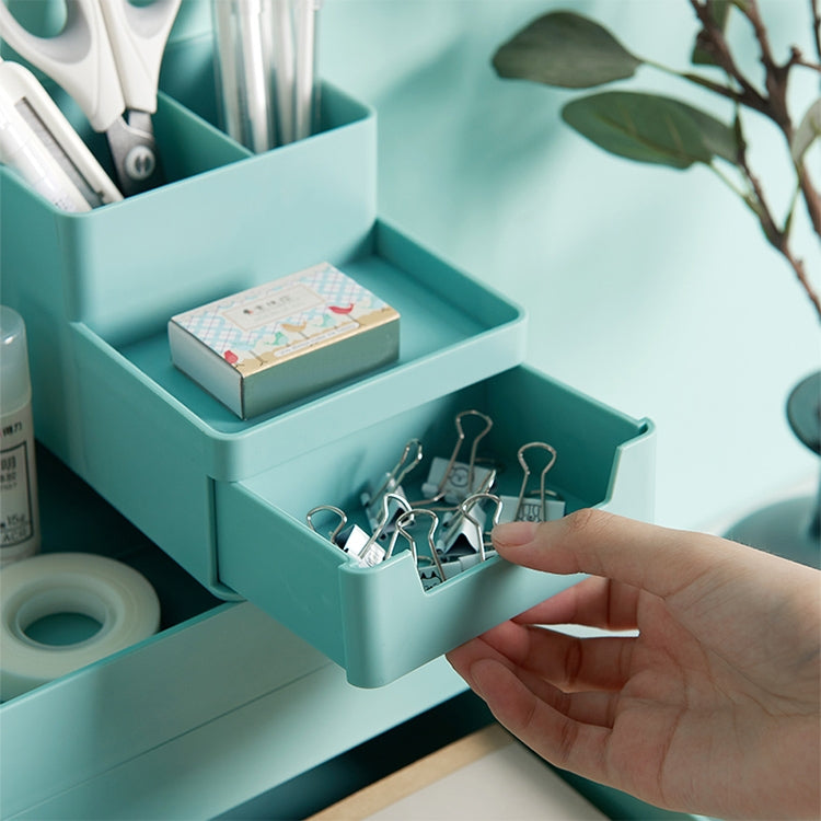 Desktop Removable A4 Assembled File Storage Box, 0115-1 (Blue Green), 0115-1 (Grey White)