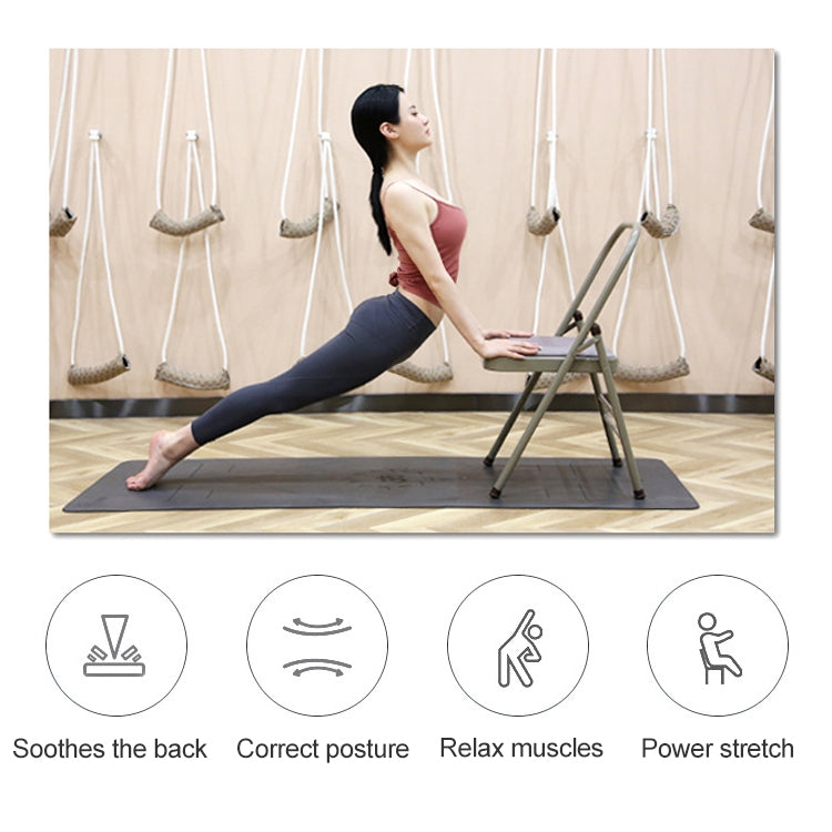 Professional Multifunctional Folding Yoga Chair, Couble Beam