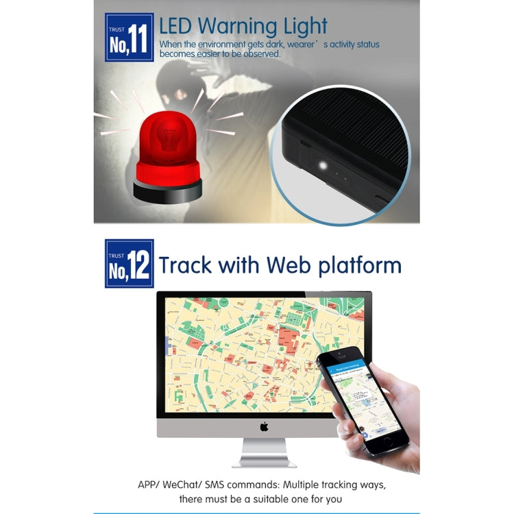 RF-V34 Sheep Cow Cattle Livestock IP67 Waterproof Solar GSM GPS WiFi Tracking without Fixed Bottom Plate, Support Voice Monitoring & Anti-remove Alarm & SOS, GPS WiFi Tracking