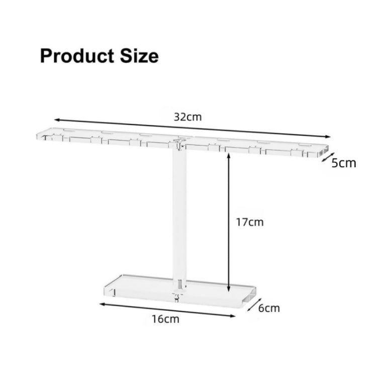 2pcs YX045 Acrylic Glasses Desktop Storage Display Stand, 2pcs