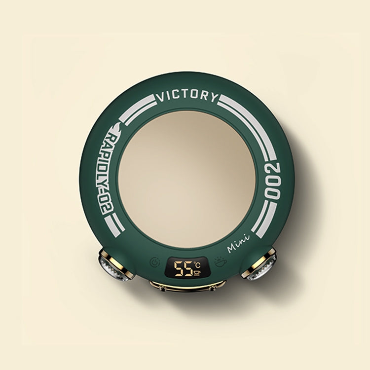 MN030 20W 110-220V Small Green Warm Coaster with LED Digital Display & Night Light, CN Plug, MN030