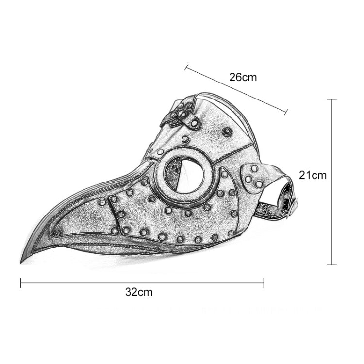 HG090 Halloween Two-color Stitching Beak Shape Mask, Two-color Stitching