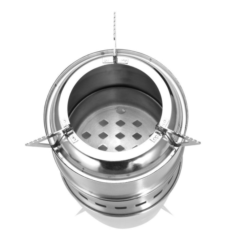 Outdoor Camping Mini Stainless Steel Wood-burning Stove Solid alcohol Stove for Picnic Heating, Mini