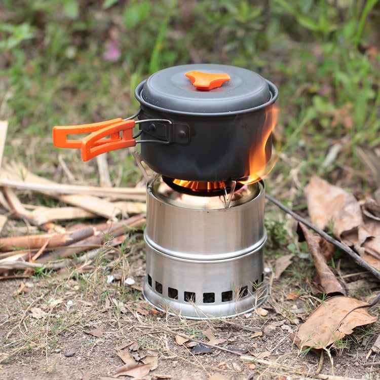 Outdoor Camping Mini Stainless Steel Wood-burning Stove Solid alcohol Stove for Picnic Heating, Mini