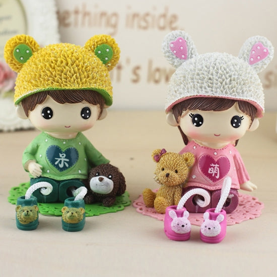 1 Pair Creative Resin Crafts Hanging Feet Adorkable Couple Dolls Ornaments Home Wedding Decoration Gift, Adorkable Couple Dolls