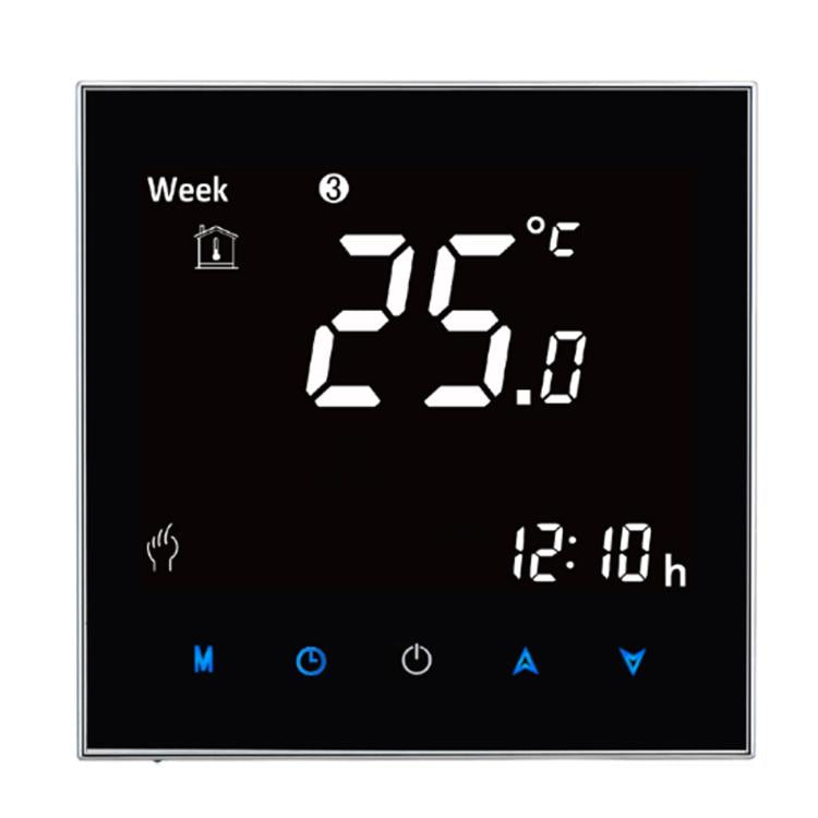 BHT-2001 3A Load Water Heating Type LCD Digital Heating Room Thermostat, Display Clock / Temperature / Time / Week / Heat etc., BHT-2001 3A (Black)