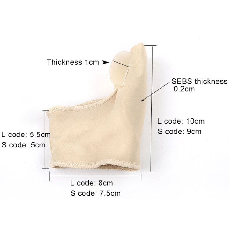 1 Pair SEBS Hallux Valgus Correction Sleeve Feet Care Special Big Toe Bone Ring Foot Thumb Orthopedic Brace Relieve for Men / Women, Size: L, Size: L