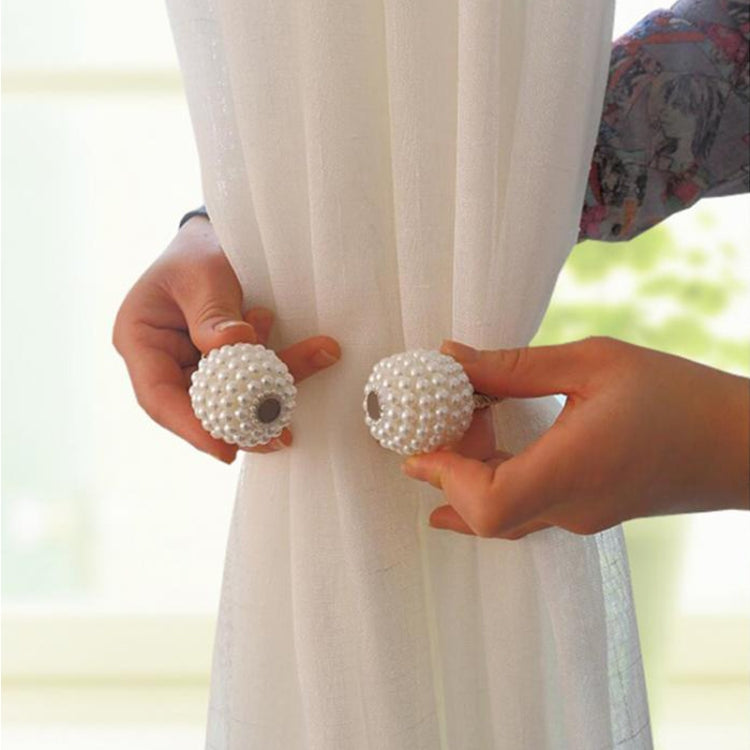 Fashion Adornments Pearl Magnetic Buckle Curtain Strap, Pearl