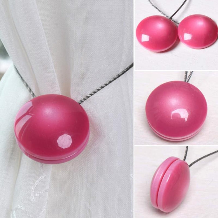 2 PCS Fashion Cat Eye Resin Steel Wire Magnet Curtain Buckle Tie Rope, Cat Eye Resin