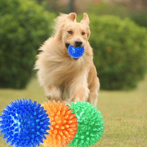 Pet Sounding Toy Hedgehog Ball Golden Retriever Molar Bite Resistant Tooth Toy for Large Pets, Small, Diameter: 6.5cm, Random Color Delivery, Small, Diameter: 6.5cm