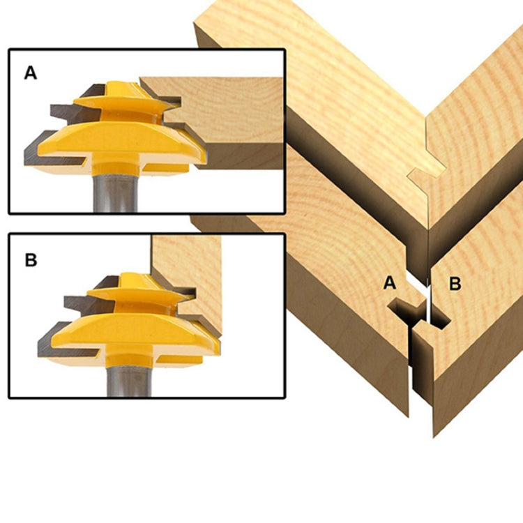 1/4 x 2 Shank Woodwork 45 Degree Engagement Tenon Cutter Blade Right Angle Accessories Knife Woodworking Tools, 1/4 x 2
