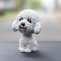 Shaking Head Dog Car Ornaments Resins Lovely Cartoon Dog New Year Gifts with Double-sided Adhesive Tape, White Teddy Cartoon Dog, Brown Teddy Cartoon Dog, Yellow Teddy Cartoon Dog, Pomeranian Cartoon Dog, Inu Cartoon Dog, Bulldog Cartoon Dog           ...