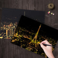 Bright City DIY Drawing Picture Wall Painting Scratch Card Golden Night View Paint Arts Paper Hand Painted Home Decoration Creative Handmade Gifts, Size:41*28.7cm, Panorama Paris, Dubai, Panorama London