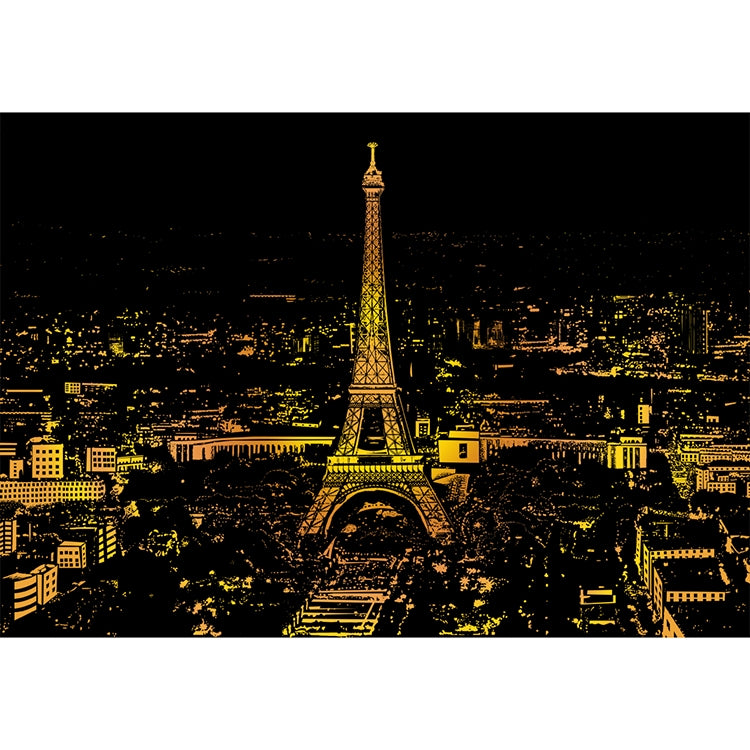Bright City DIY Drawing Picture Wall Painting Scratch Card Golden Night View Paint Arts Paper Hand Painted Home Decoration Creative Handmade Gifts, Size:41*28.7cm, Panorama Paris, Dubai, Panorama London
