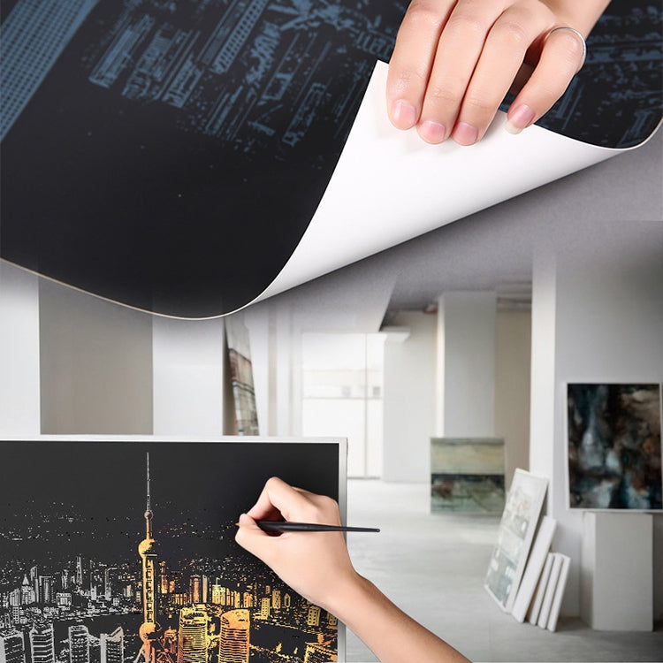 Bright City DIY Drawing Picture Wall Painting Scratch Card Golden Night View Paint Arts Paper Hand Painted Home Decoration Creative Handmade Gifts, Size:41*28.7cm, Panorama Paris, Dubai, Panorama London