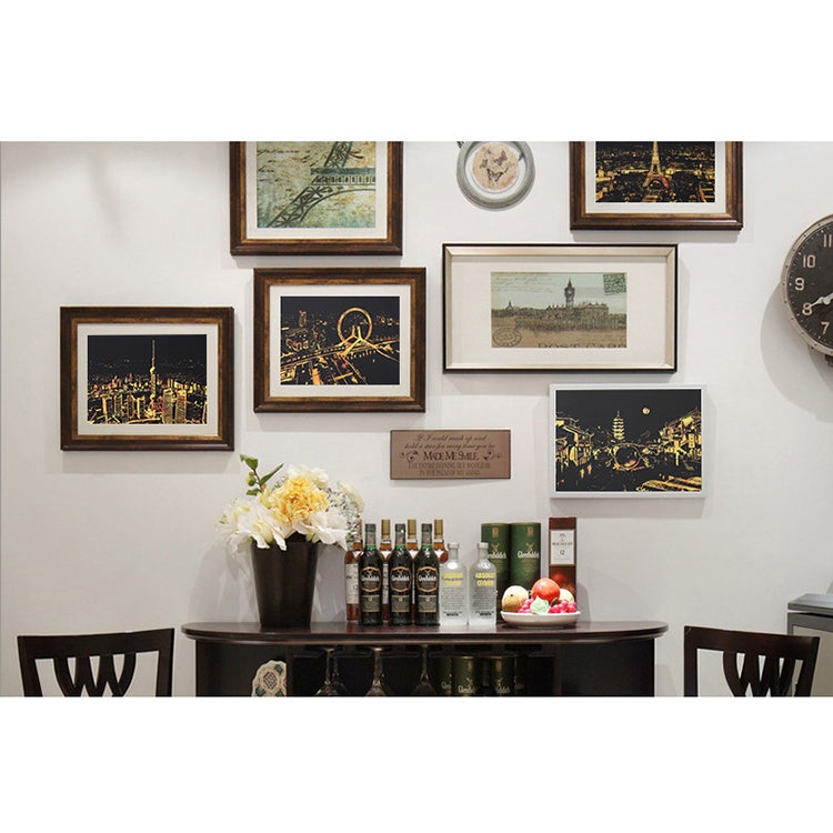 Bright City DIY Drawing Picture Wall Painting Scratch Card Golden Night View Paint Arts Paper Hand Painted Home Decoration Creative Handmade Gifts, Size:41*28.7cm, Panorama Paris, Dubai, Panorama London