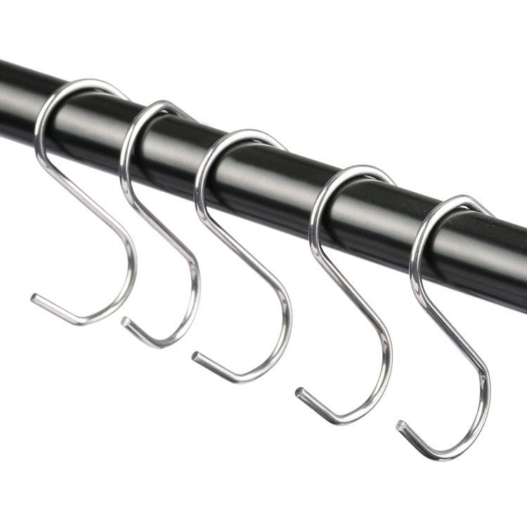 10pcs 2.5mm Multi-functional S-shaped Stainless Steel Metal Hook, Length: 5.5cm, 5.5cm