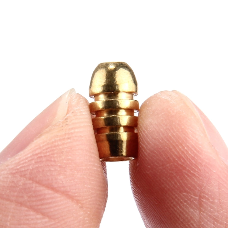 2g Threaded Copper Bullet Fishing Sinker Fishing Weights Soft lure Accessory, 2g