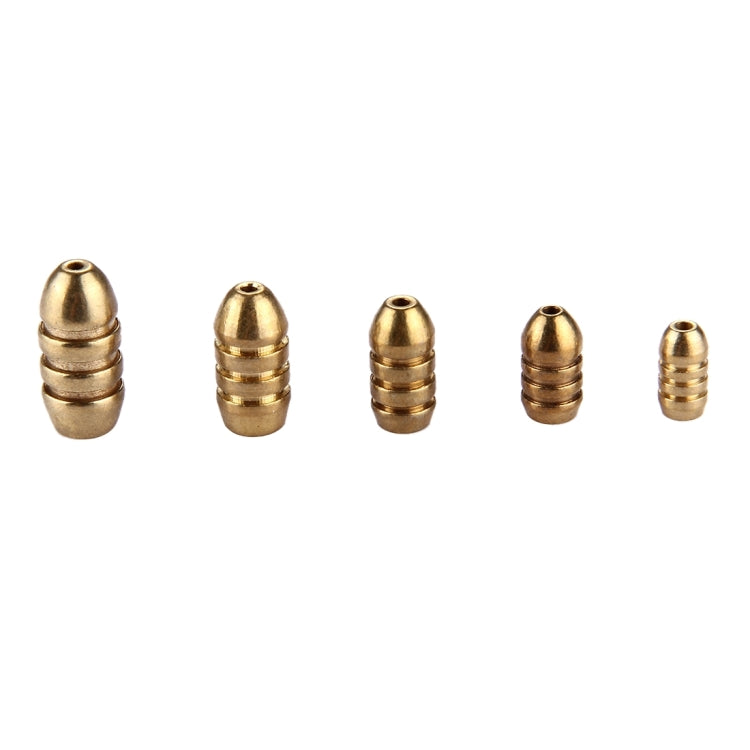 2g Threaded Copper Bullet Fishing Sinker Fishing Weights Soft lure Accessory, 2g