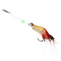 Luminous Shrimp Shape Fishing Lures Artificial Fishing Bait with Hook, Length: 7cm, Yellow Red
