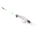 Luminous Shrimp Shape Fishing Lures Artificial Fishing Bait with Hook, Length: 7cm, White Black