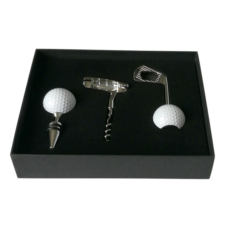 4 in 1 Golf Beer Bottle Opener + Red Wine Bottle Opener + Golf Red Wine Stopper + Box Set, 4 in 1