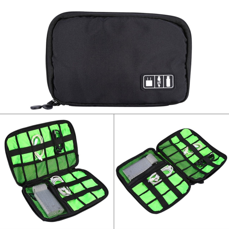 Portable Travel Organizer Storage Collection Bag Case Pouch Digital Gadget Electronic Accessories, Size: 25.7*18.5*1.2cm, HC3103B, HC3103L, HC3103G, HC3103TT