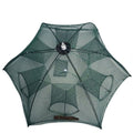6 Holes Automatic Foldable Fishing Net Nylon Shrimp Crab Minnow Trap Fish Cast Net Fishing Tackle, 6 Holes