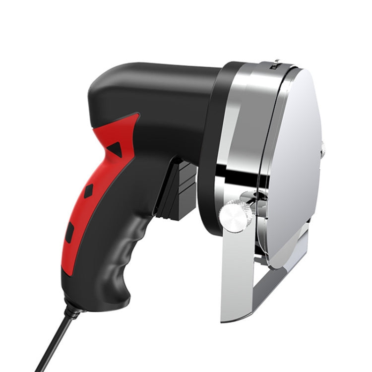 Portable Meat Slicer Electric Meat Cutter Turkish Barbecue Slicer, EU Plug, Black Red